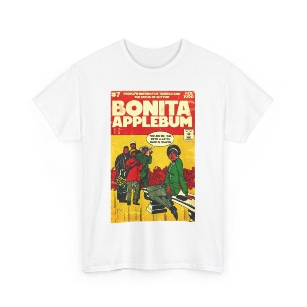 A Tribe ATCQ Bonita Apple! 90s Rap Supa Dupa Fly Q Tip White Shirt